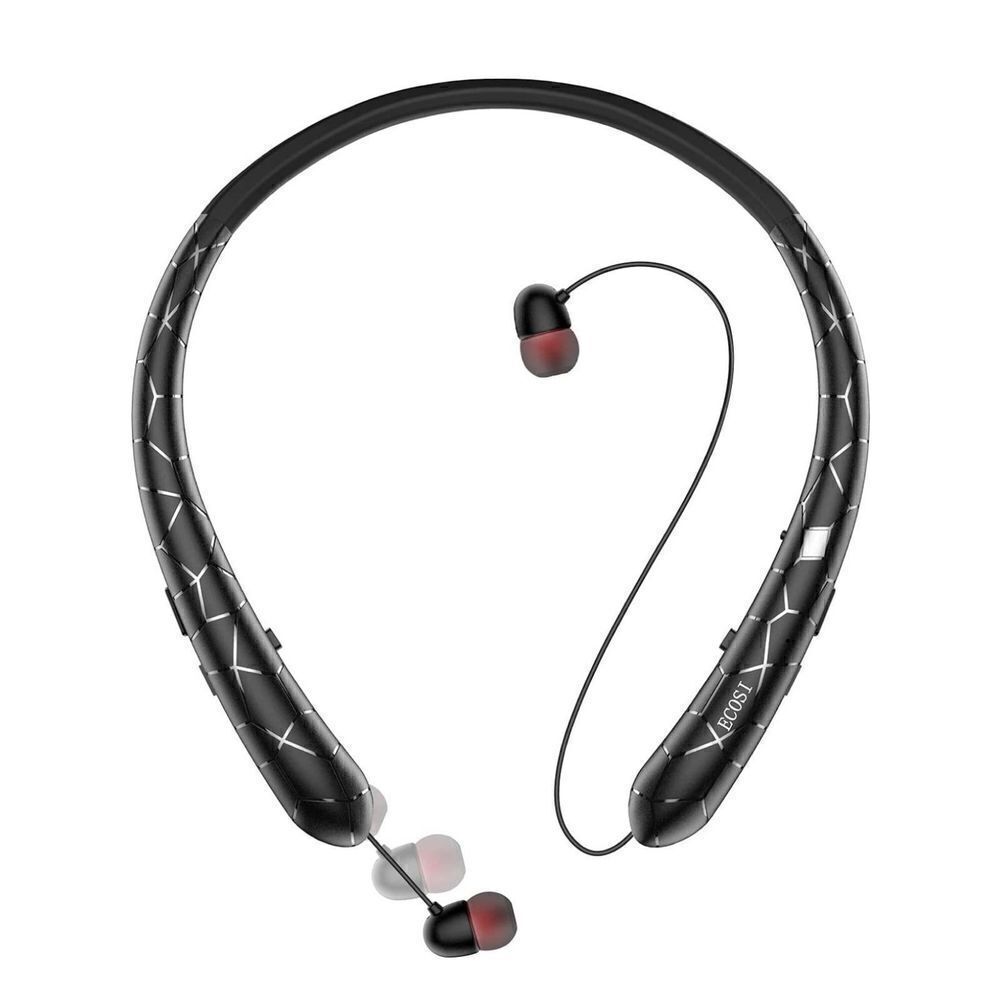 Neckband Bluetooth Headphones Stereo Earbuds, Black